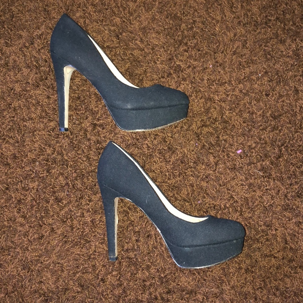 Tall black heels
